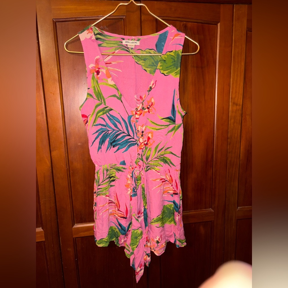 Billabong Pink Floral Romper